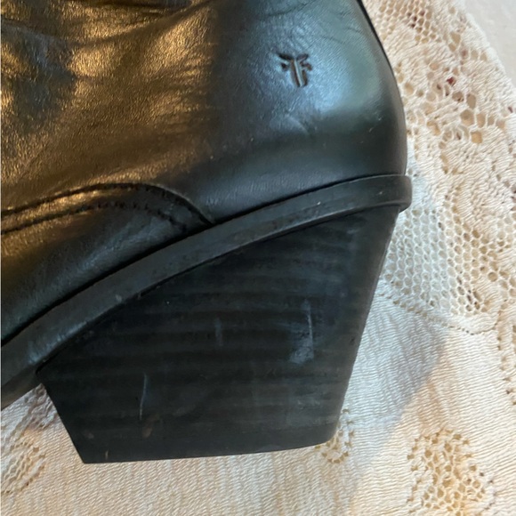 Frye Amado wedge bootie black leather size 8 - Picture 7 of 15
